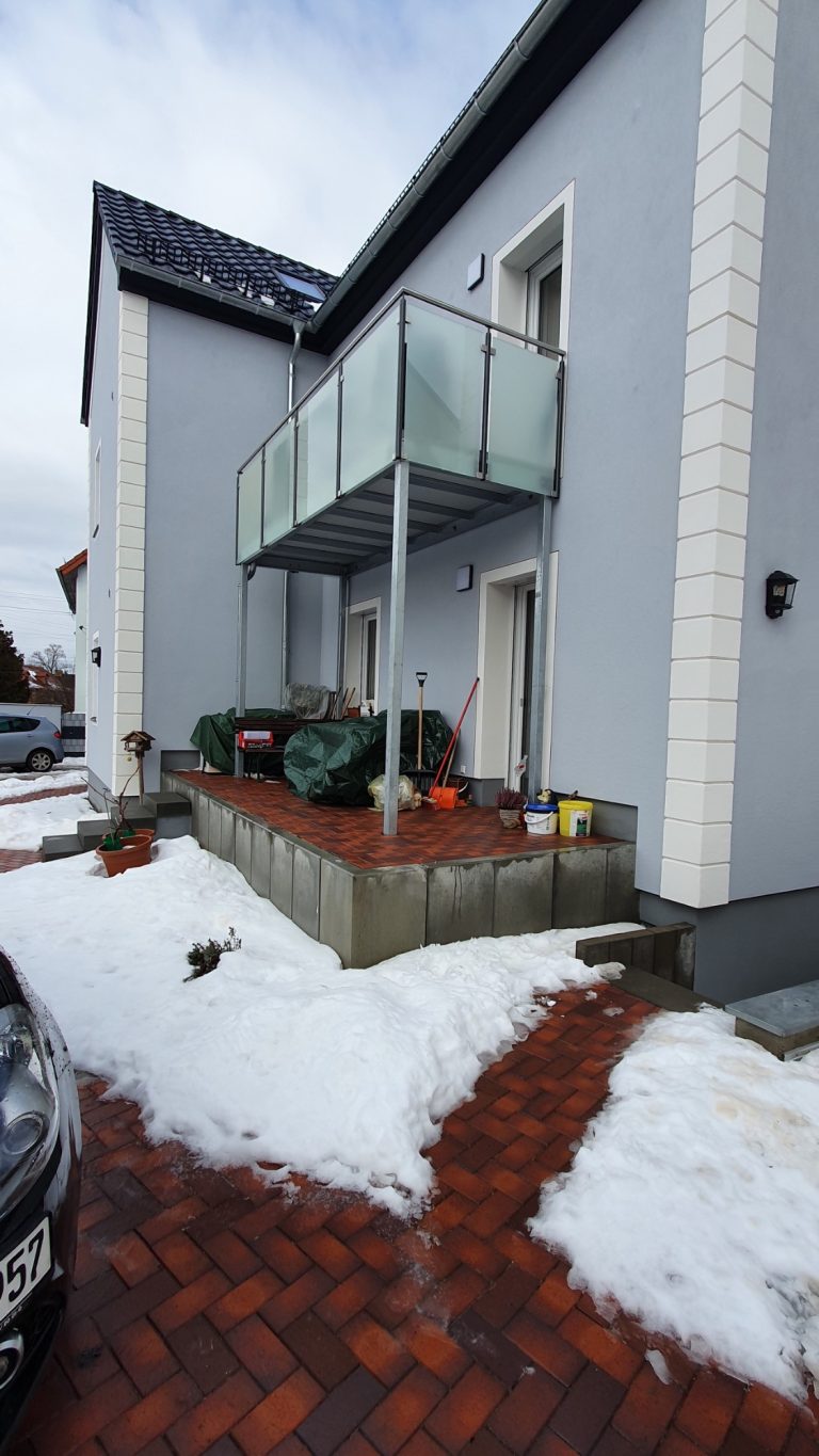 Stahl Glas Geländer