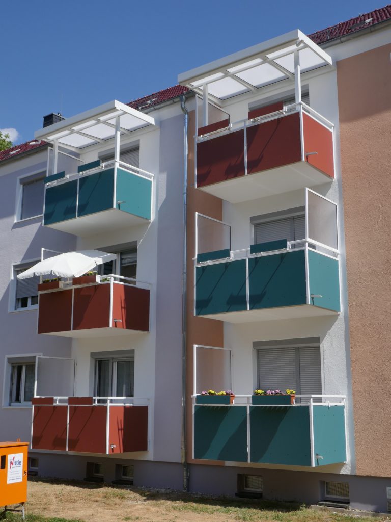 Stahlgeländer mit Trespa